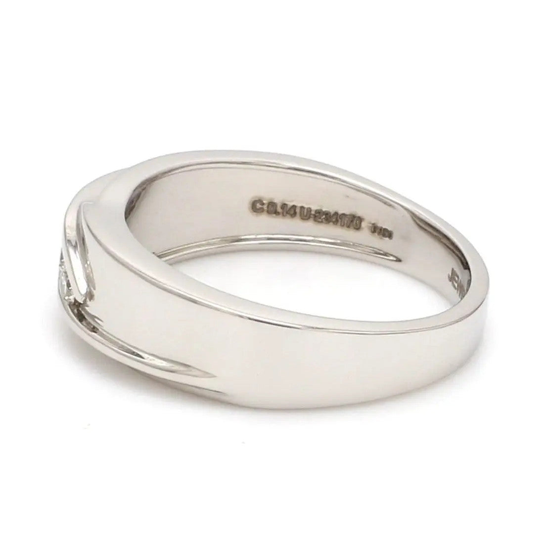 Designer Platinum Love Bands with Diamonds JL PT 152