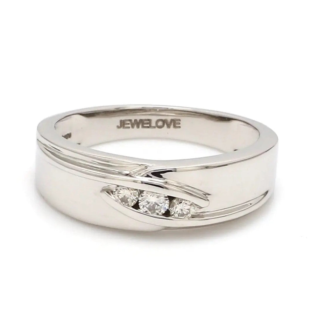 Designer Platinum Love Bands with Diamonds JL PT 152