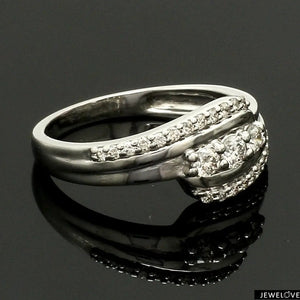 Designer Platinum Love Bands with Diamonds JL PT 152