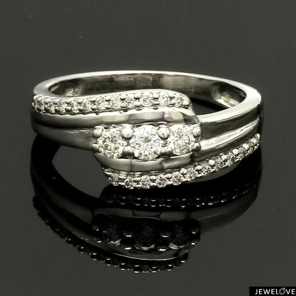 Designer Platinum Love Bands with Diamonds JL PT 152