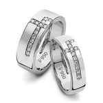 Load image into Gallery viewer, Designer Platinum Love Bands with Diamonds JL PT 162
