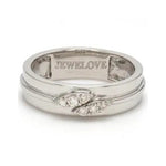 Load image into Gallery viewer, Designer Platinum Love Bands with Diamonds JL PT 238
