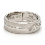 Load image into Gallery viewer, Designer Platinum Love Bands with Diamonds JL PT 238
