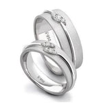 Load image into Gallery viewer, Designer Platinum Love Bands with Diamonds JL PT 238
