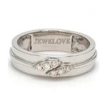 Load image into Gallery viewer, Designer Platinum Love Bands with Diamonds JL PT 238
