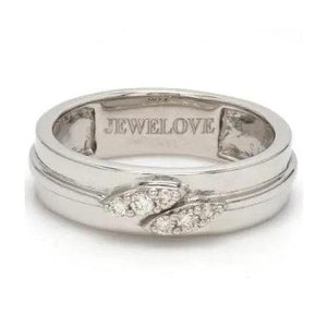 Designer Platinum Love Bands with Diamonds JL PT 238