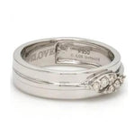 Load image into Gallery viewer, Designer Platinum Love Bands with Diamonds JL PT 238
