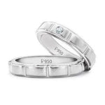 Load image into Gallery viewer, Designer Platinum Love Bands with Single Diamonds JL PT 151
