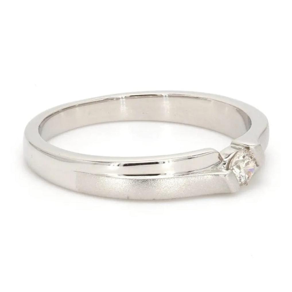 Designer Platinum Love Bands with Single Diamonds JL PT 158