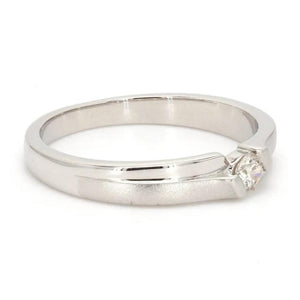 Designer Platinum Love Bands with Single Diamonds JL PT 158