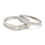 Load image into Gallery viewer, Designer Platinum Love Bands with Single Diamonds JL PT 158
