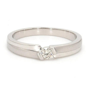 Designer Platinum Love Bands with Single Diamonds JL PT 158