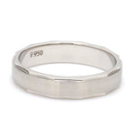 Load image into Gallery viewer, Designer Platinum Ring for Men with Cut Edges JL PT 682
