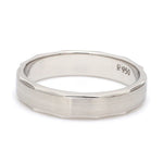 Load image into Gallery viewer, Designer Platinum Ring for Men with Cut Edges JL PT 682
