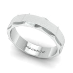 Load image into Gallery viewer, Designer Platinum Ring for Men with Cut Edges JL PT 682
