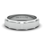 Load image into Gallery viewer, Designer Platinum Ring for Men with Cut Edges JL PT 682
