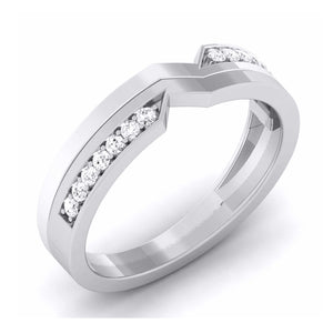 Designer Platinum Ring with Diamonds for Women JL PT 5858