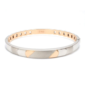 Designer Platinum & Rose Gold Bracelet for Men JL PTB 1083