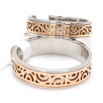 Load image into Gallery viewer, Designer Platinum &amp; Rose Gold Couple Rings JL PT 1115
