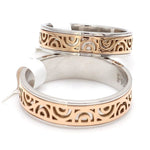 Load image into Gallery viewer, Designer Platinum &amp; Rose Gold Couple Rings JL PT 1115
