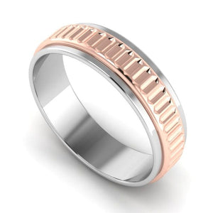 Designer Platinum & Rose Gold Couple Rings JL PT 638