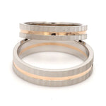 Load image into Gallery viewer, Designer Platinum &amp; Rose Gold Couple Rings JL PT 1128
