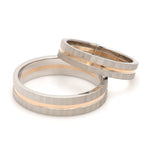 Load image into Gallery viewer, Designer Platinum &amp; Rose Gold Couple Rings JL PT 1128
