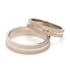 Designer Platinum & Rose Gold Couple Rings JL PT 1128