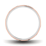 Load image into Gallery viewer, Designer Platinum &amp; Rose Gold Couple Rings with Slanting Grooves JL PT 639
