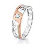 Load image into Gallery viewer, Designer Platinum Rose Gold Diamonds Couple Rings JL PT 1264
