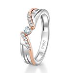 Load image into Gallery viewer, Designer Platinum Rose Gold Diamonds Couple Rings JL PT 1264
