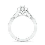 Load image into Gallery viewer, Customised 20-pointer Designer Platinum Solitaire Ring with Halo &amp; Designer Shank JL PT 677-A
