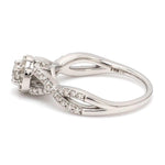 Load image into Gallery viewer, Designer Platinum Solitaire Ring with Halo &amp; Designer Shank JL PT 677
