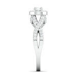 Load image into Gallery viewer, Designer Platinum Solitaire Ring with Halo &amp; Designer Shank JL PT 677
