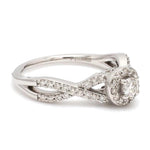 Load image into Gallery viewer, Designer Platinum Solitaire Ring with Halo &amp; Designer Shank JL PT 677
