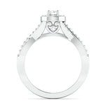 Load image into Gallery viewer, Designer Platinum Solitaire Ring with Halo &amp; Designer Shank JL PT 677
