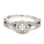 Load image into Gallery viewer, Designer Platinum Solitaire Ring with Halo &amp; Designer Shank JL PT 677
