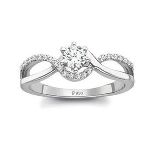 Platinum Solitaire Engagement Ring for Women JL PT 205