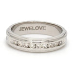 Load image into Gallery viewer, Designer Platinum Wedding Bands with Diamonds JL PT 239
