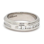 Load image into Gallery viewer, Designer Platinum Wedding Bands with Diamonds JL PT 239
