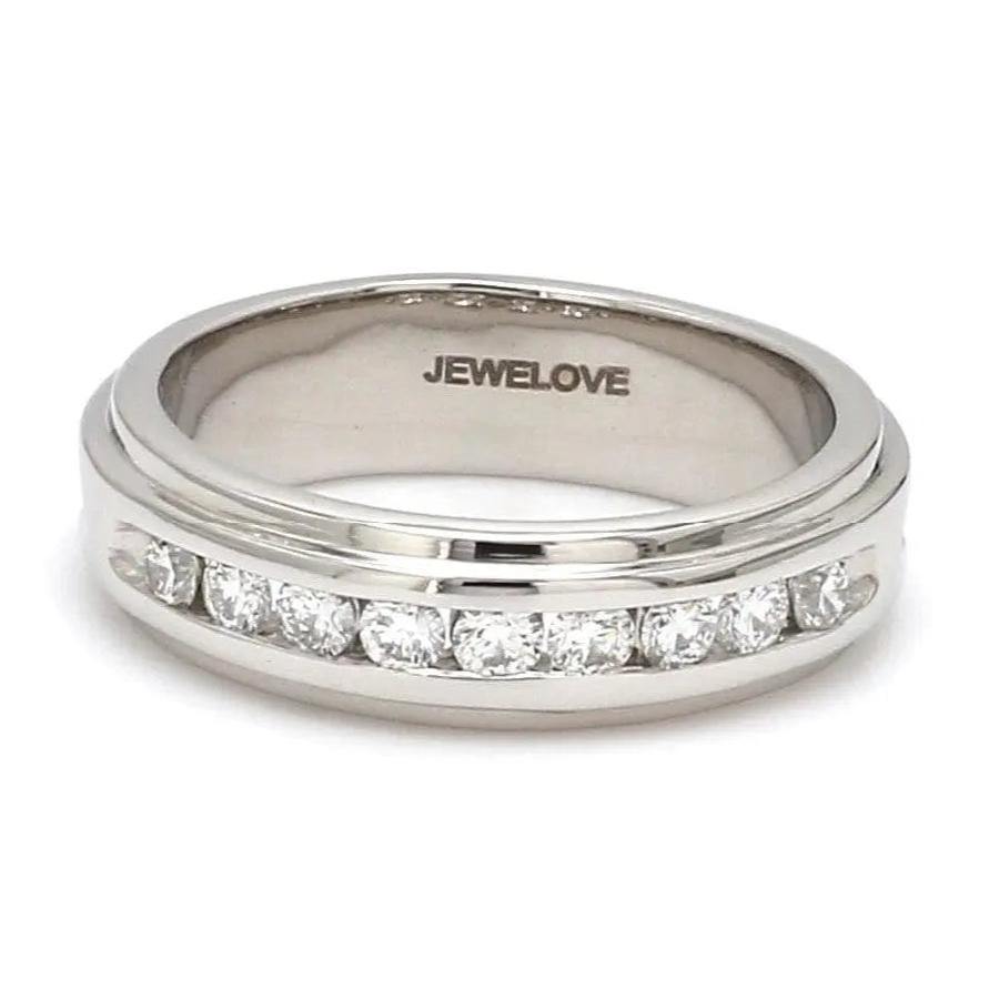 Designer Platinum Wedding Bands with Diamonds JL PT 239