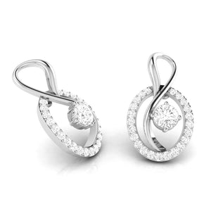 Platinum Diamond Solitaire Earrings for Women JL PT E NL8518   Jewelove.US