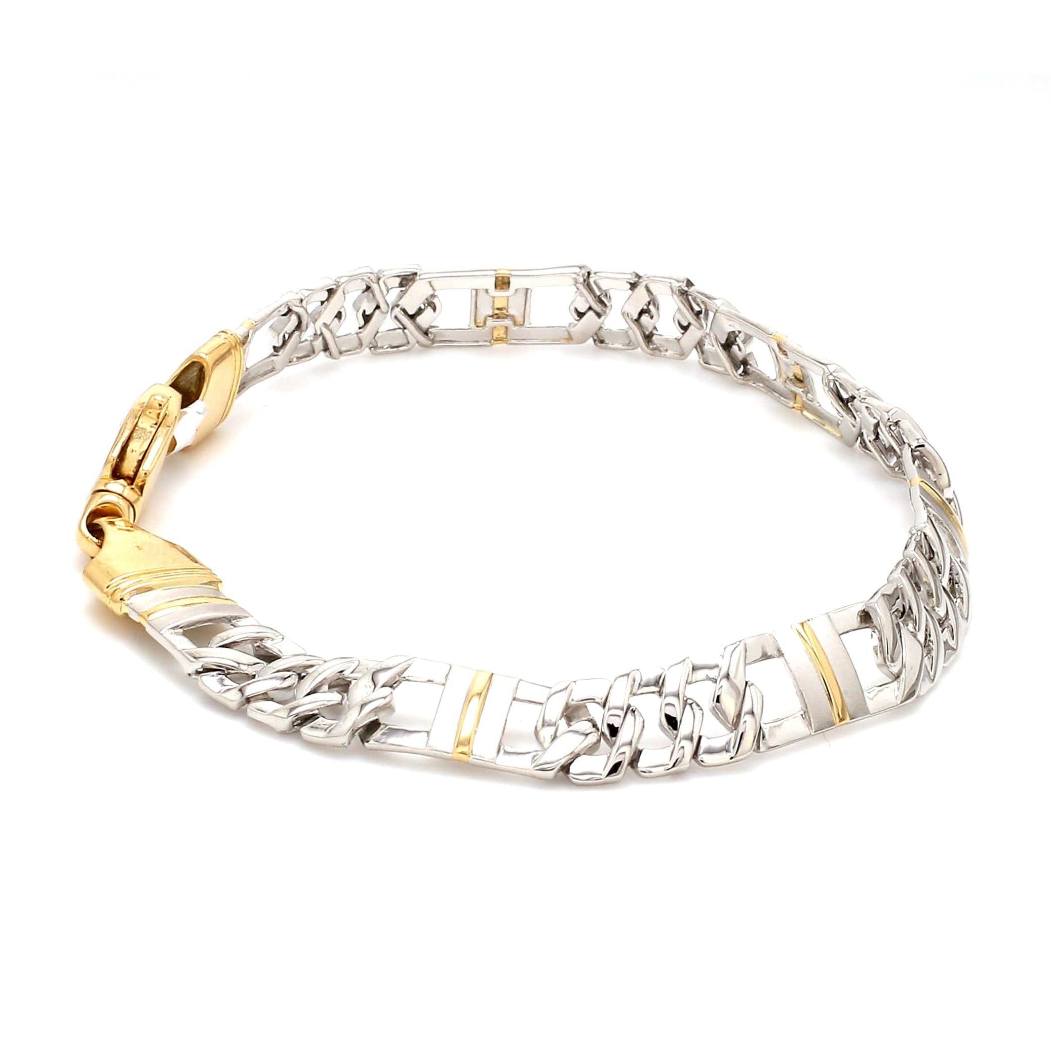 Designer Platinum & Yellow Gold Bracelet for Men JL PTB 750