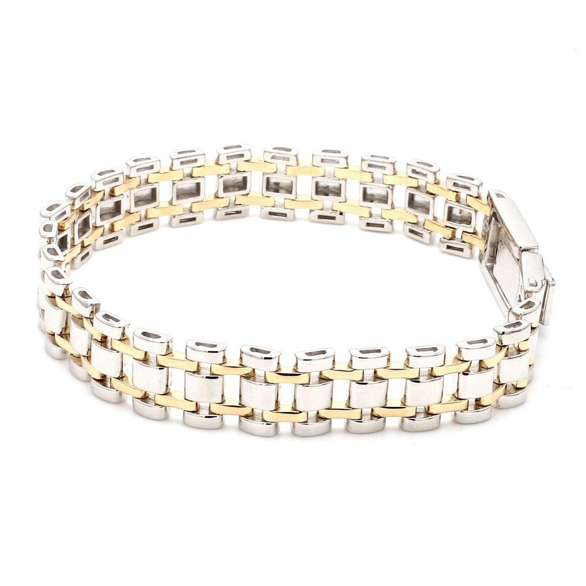 Designer Platinum & Yellow Gold Bracelet for Men JL PTB 777