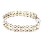 Load image into Gallery viewer, Designer Platinum &amp; Yellow Gold Bracelet for Men JL PTB 777
