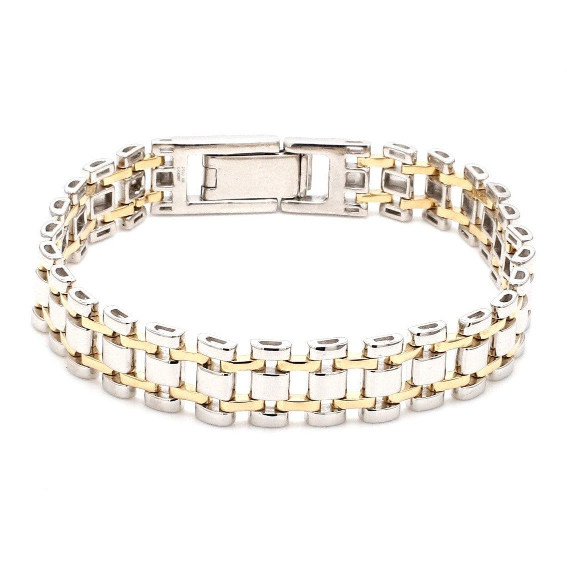 Designer Platinum & Yellow Gold Bracelet for Men JL PTB 777