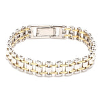 Load image into Gallery viewer, Designer Platinum &amp; Yellow Gold Bracelet for Men JL PTB 777
