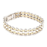 Load image into Gallery viewer, Designer Platinum &amp; Yellow Gold Bracelet for Men JL PTB 777
