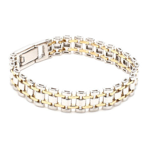 Designer Platinum & Yellow Gold Bracelet for Men JL PTB 777