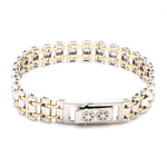 Load image into Gallery viewer, Designer Platinum &amp; Yellow Gold Bracelet for Men JL PTB 777
